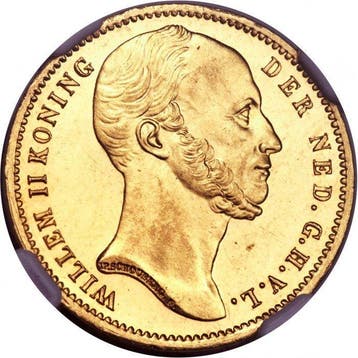 Nederland. Willem II. 5 Gulden 1843