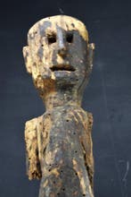 Beeld, Very Old Statue of Protector - 49.7 cm - Hout