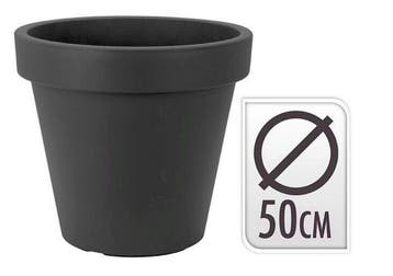 Bloempot kunststof rond 50cm antraciet, Tuin en Terras, Ophalen of Verzenden, Nieuw