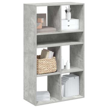 vidaXL Boekenkast 66x31x112 cm bewerkt hout betongrijs, Huis en Inrichting, Minder dan 50 cm, Verzenden, 100 tot 150 cm, Nieuw