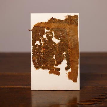 Het Oude Egypte fragment van koptisch textiel - 17.5 cm