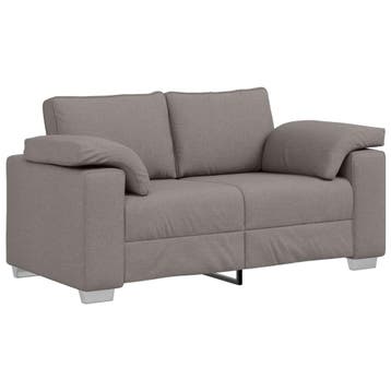 vidaXL Loveseat Taupe 160 cm Stof, Verzenden, Nieuw, Stof, 150 tot 200 cm