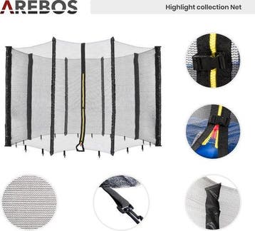Veiligheidsnet Trampoline - Randafdekking 366 cm - Trampolin, Verzenden, Zo goed als nieuw
