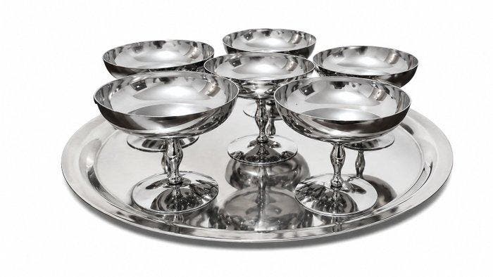 Service à Boisson et Dessert - Dessertservies (7) - Plateau, Antiek en Kunst, Antiek | Meubels | Tafels