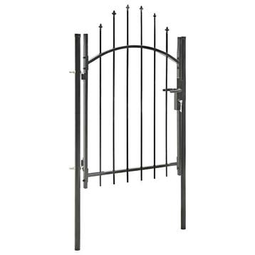 vidaXL Tuinpoort Woerden staal 1x1,25 m zwart, Verzenden, Nieuw