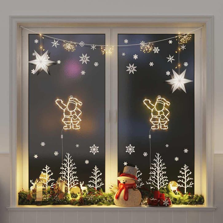 vidaXL Kerstverlichting silhouet van de kerstman2 st 35 LEDs, Diversen, Kerst, Nieuw, Verzenden