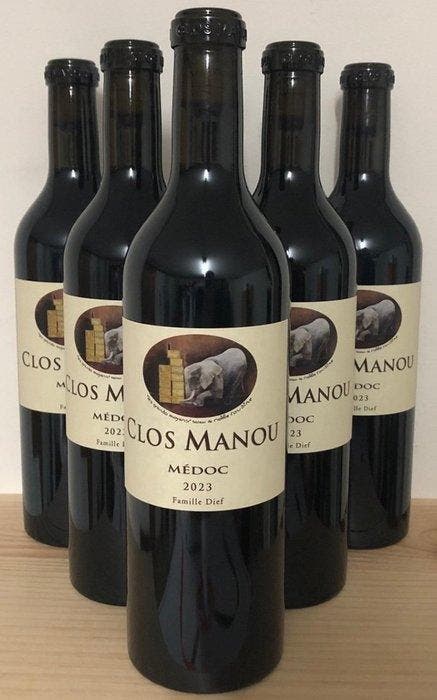 2023 Clos Manou - Médoc - 6 Fles (0,75 liter), Verzamelen, Wijnen