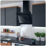Afzuigkap Zwart 60cm | Gehard Glas | OP=OP, Wandschouwkap, Nieuw, Ophalen of Verzenden, Inbouw