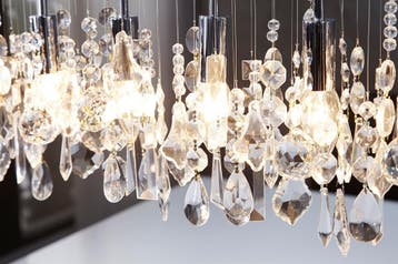 Hanglamp DIAMONDS 120cm 9 vlammen zilver - 124, Ophalen of Verzenden, Nieuw