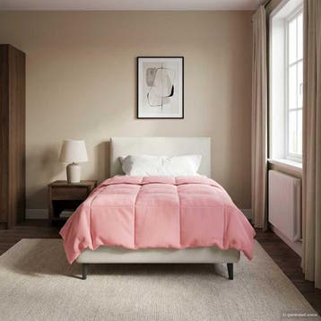 vidaXL Winter Dekbed 135 x 200 cm Winter Microfiber (100%, Verzenden, Nieuw, Roze