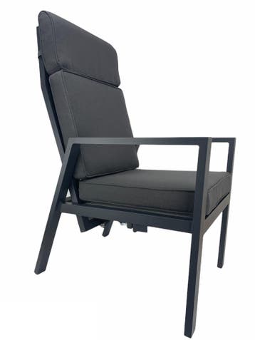 Antraciet Eetstoel/Tuinstoel Palazzo| Incl. kussens, Tuin en Terras, Tuinstoelen, Ophalen of Verzenden, Nieuw