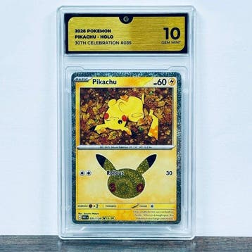 Pokémon Graded card - Pikachu 035 - 30th Anniversary –, Nieuw