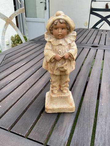 aristide de ranieri - Beeldje, Enfant au masque - 24 cm -