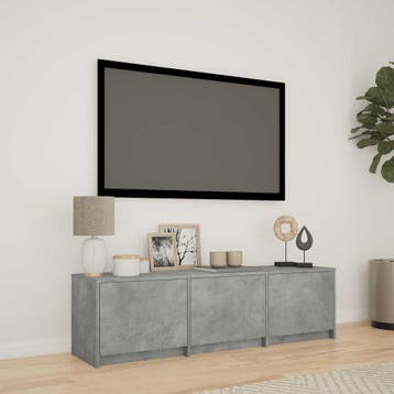 vidaXL TV-kast met LED 140x34x40 cm Beton Grijs, Minder dan 50 cm, Verzenden, Nieuw, Minder dan 100 cm