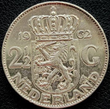 Nederlandse zilveren Juliana Rijksdaalder 1962, Postzegels en Munten, Munten | Nederland, Verzenden, Koningin Juliana, Losse munt