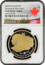 Canada. 1 Dollar 2022 The imperial State Crown PF 69 Ultra
