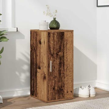 vidaXL Schoenenkast 32x35x70 cm bewerkt hout oud houtkleurig, Verzenden, Nieuw