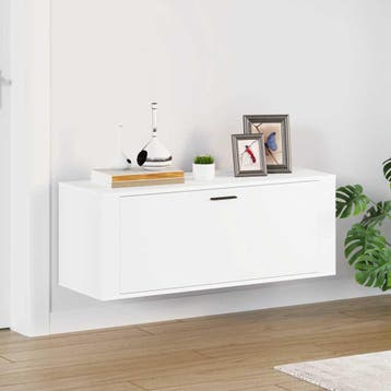vidaXL Wandschoenenkast 100x35x38 cm bewerkt hout wit, Verzenden, Nieuw