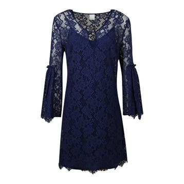 Pinko • donkerblauwe kanten jurk • 40 (IT46), Kleding | Dames, Jurken, Nieuw, Maat 38/40 (M), Pinko, Verzenden