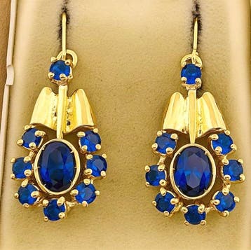 Zonder minimumprijs - Oorbellen - 9 kt. Geel goud, Zilver, Sieraden, Tassen en Uiterlijk, Nieuw