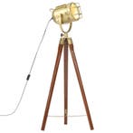 vidaXL Vloerlamp driepoot 97 cm massief mangohout, Verzenden, Nieuw