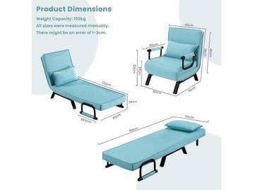 WOLTU 3-in-1 Slaapstoel - Logeerbed - Verstelbare rugleuning, Verzenden, Nieuw