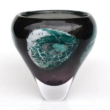 Jessica Homich - Vaas - Glas - Croc Eyes, Antiek en Kunst