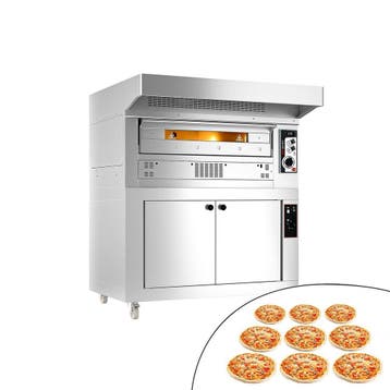 GGM Gastro | Gas pizzaoven (chamottebodem) - 9x Ø33cm - 230V, Verzenden