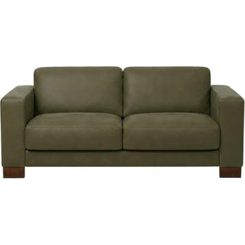 Leren bank Clear - 2,5 zits - Kenia Olive (olijf) - Poten, Bohemian, Eigentijds, Modern, Retro, Vintage, Nieuw, Ophalen of Verzenden