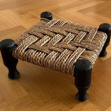 Kruk - Hout, Touw - voetenbankje