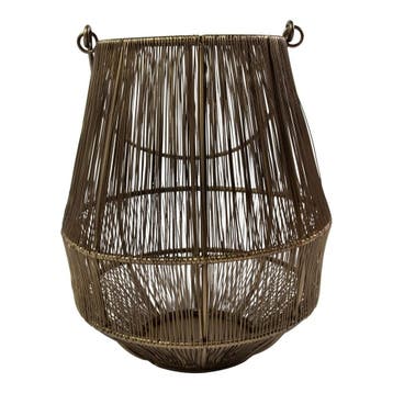 Lantaarn Ijzer zia brons h25 d22cm, Verzenden, Nieuw