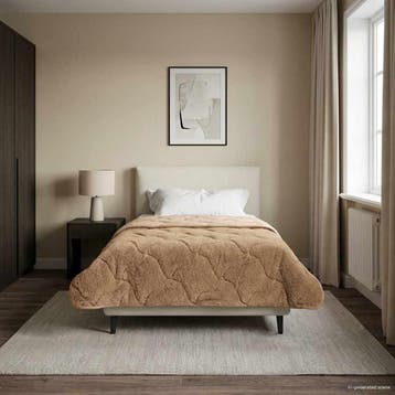 vidaXL Zomer Dekbed 140 x 220 cm Zomer Taupe Ademend, Verzenden, Nieuw