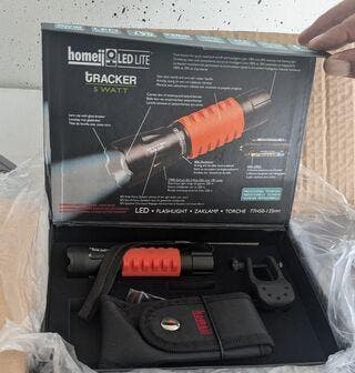 Ca. 20x Zaklamp tracker Led Lite Homeij, zwart /oranje, 1, Nieuw