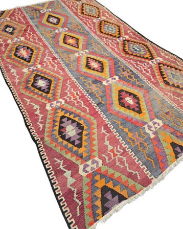 Tribal Kelim Iran 300x180 handgeweven wollen vloerkleed, Huis en Inrichting, 200 cm of meer,  Perzisch tapijt kelim killim wollen vloerkleed handgeknoopt 