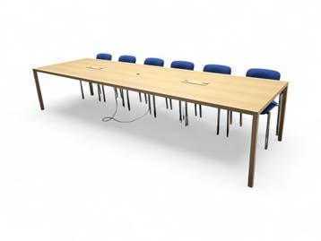 Arco Slim tafel 360x105 cm, fineer naturel, Overige plaatsen, Ophalen of Verzenden, Gebruikt, Tafel