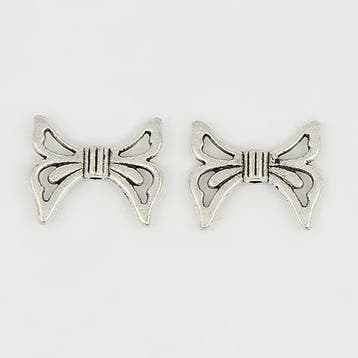 4 x Antiek zilverkleurige kraal vleugel 20 x 17 x 4 mm –.., Ophalen of Verzenden, Nieuw, Kraal