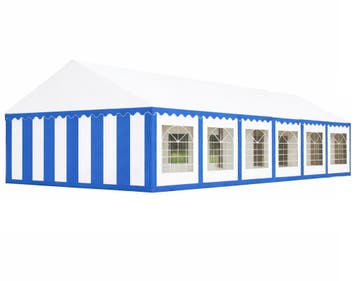 Classic Plus Partytent PVC 6x12x2 mtr in Wit-Blauw, Verzenden, Nieuw, 2 meter of meer, Partytent