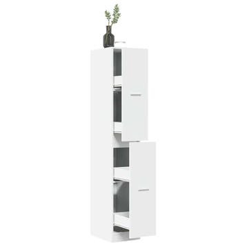 vidaXL Apothekerskast Wit 30x41x174,5 cm Bewerkt Hout, Verzenden, Nieuw