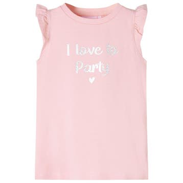 vidaXL Kindershirt met ruches aan de mouwen 116 lichtroze, Verzenden, Nieuw