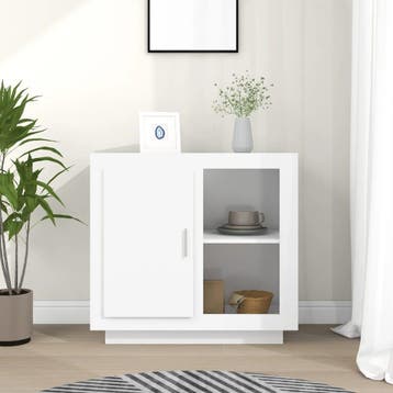vidaXL Dressoir 80x40x75 cm wit, Huis en Inrichting, Kasten | Dressoirs, Verzenden, Nieuw, 50 tot 100 cm, 25 tot 50 cm