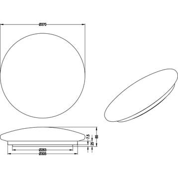 LED Plafondlamp - Badkamerlamp - Trion Paula - 15W -, Ophalen of Verzenden, Nieuw, Kunststof, Overige fittingen
