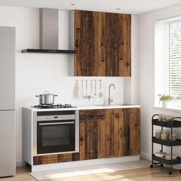 vidaXL Keukenblok KALMAR 5 st Oud hout Bewerkt hout, Verzenden, Nieuw, Bruin