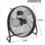 Vloerventilator - 50 cm - Industriele ventilator - Zwart - A, Verzenden, Zo goed als nieuw