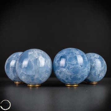 Blauwe calciet-bolletjesset – Blauer Calcit – 4