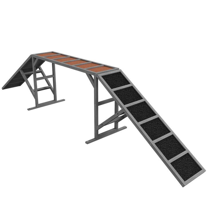 Honden Agility Loopbrug Met Veiligheidsstang Antislip Opperv, Diversen, Schoolbenodigdheden, Nieuw, Verzenden