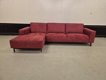 Veiling - Georgia - Hoekbank - Showroommodel - Rood, Huis en Inrichting, Banken | Sofa's en Chaises Longues, Nieuw