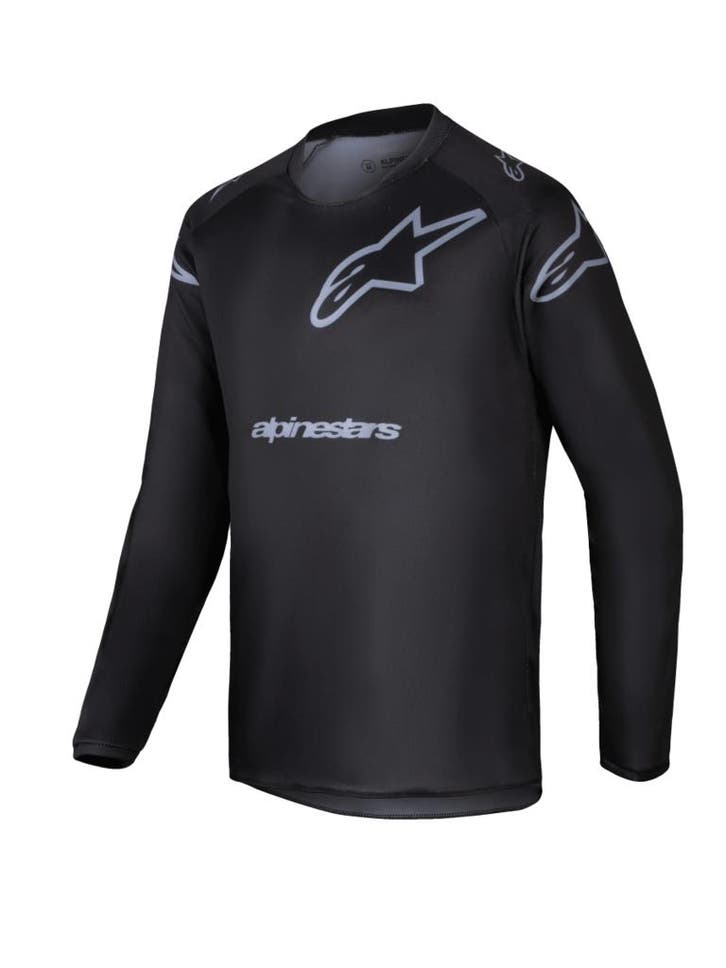 Alpinestars 2025 Racer Graphite Jeugd Crossshirt Zwart / Gri, Motoren, Onderdelen | Overige, Ophalen of Verzenden