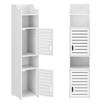 Badkamerkast Mora kolomkast HKC 135x32x32 cm wit, Verzenden, Nieuw
