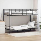 vidaXL Stapelbed metaal zwart 90x200 cm, 90 cm, Eenpersoons, Verzenden, Zwart