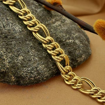 Gouden Prince of Wales schakelarmband, Ophalen of Verzenden, Gebruikt, Goud, Goud